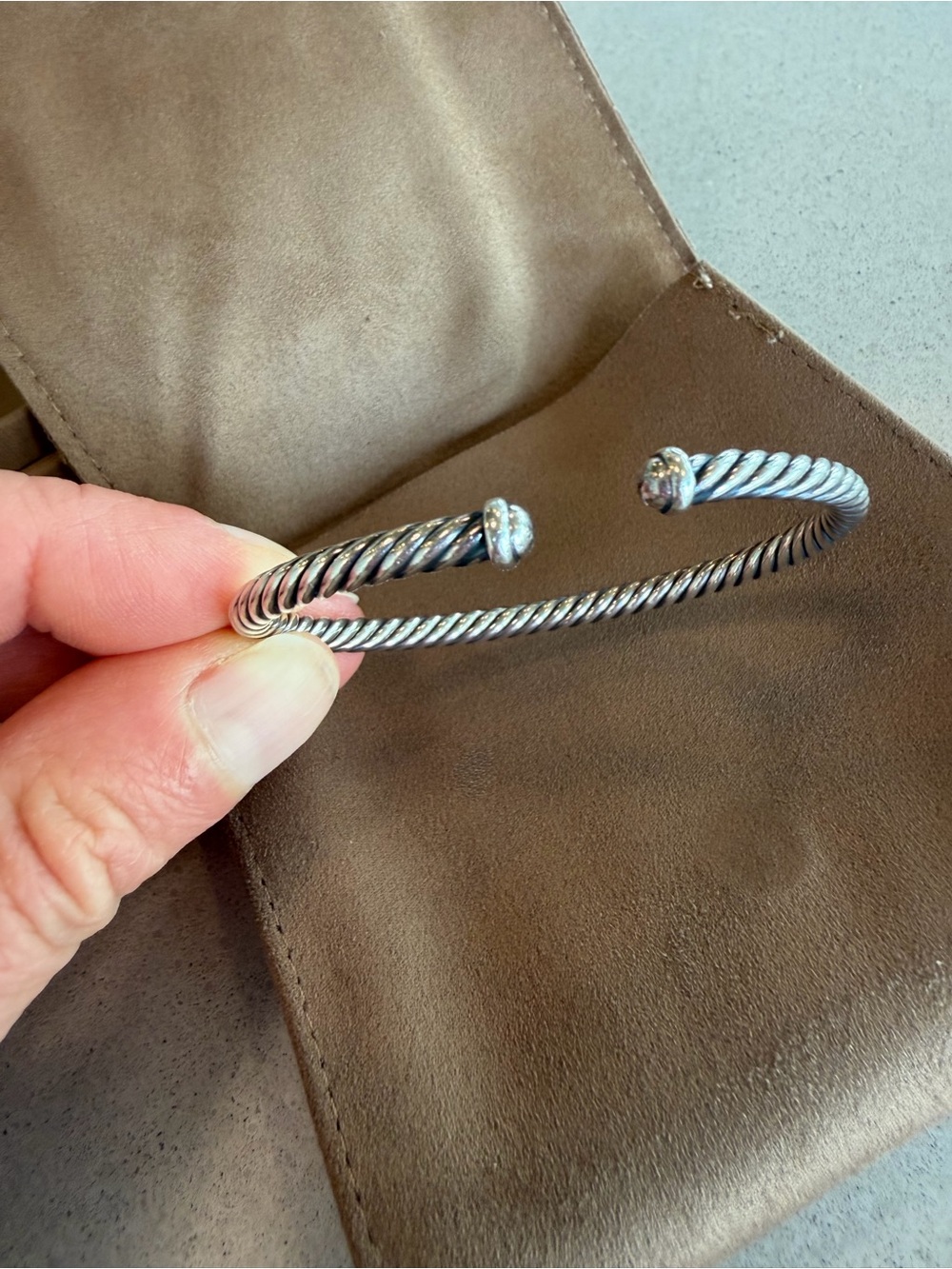 David Yurman Sterling Silver Twisted Cable Bracelet -